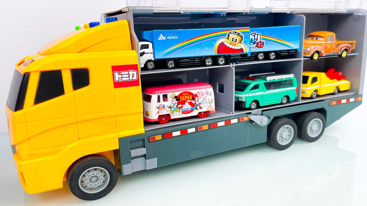 トミカ☆高級ミニカーを開封してコンボイ出発！ホンダNSXも参加☆Unbox