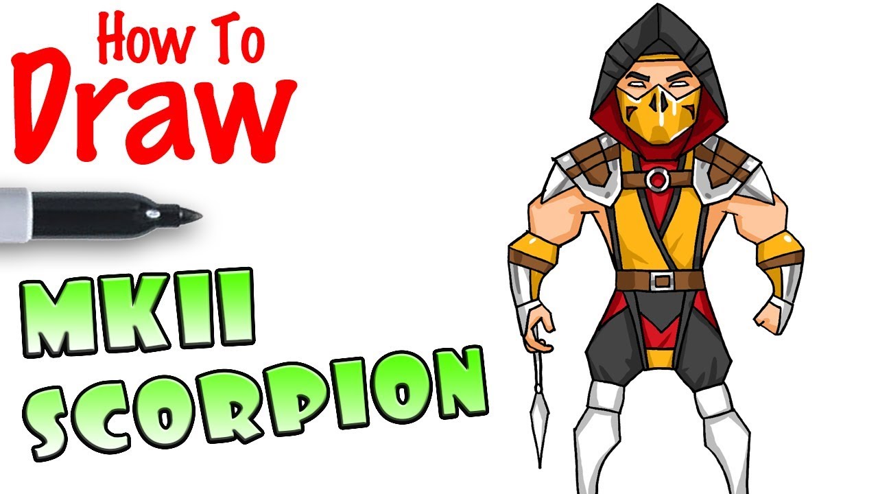 how to draw scorpion from mortal kombat x pc