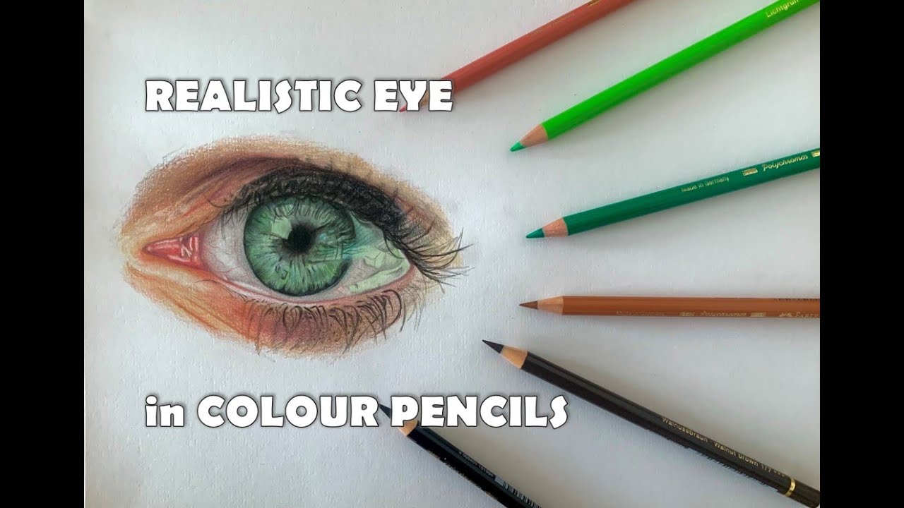 How to Draw a Green Eye in Colour Pencils | Realistic eye Tutorial ...