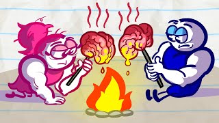 What Happened To Pencilmate?! -in- "Campfired Up"| Pencilmation