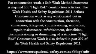 Safety Work Method Statement