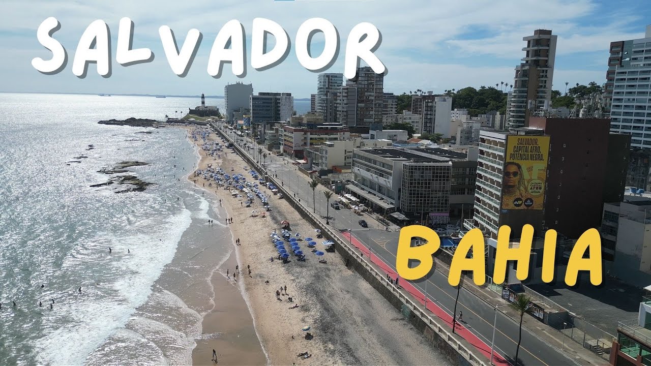 Drone filma o FAROL DA BARRA e MORRO DO CRISTO em SALVADOR BAHIA