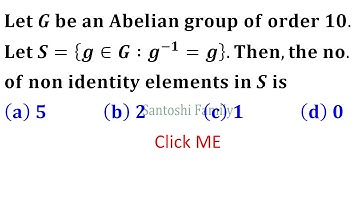 number of non Identity self inverse elements iit jam 2007 mathematics