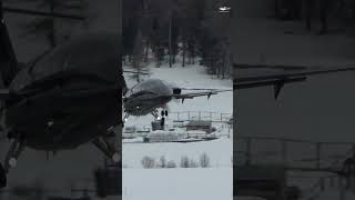 Piaggio P-180 Avanti EVO: Thrilling Take-Off in the Swiss Alps!