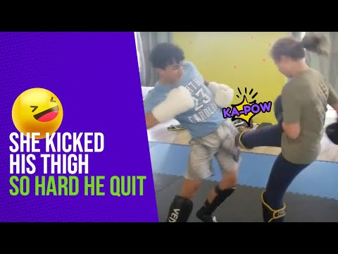 12 Year Old Girl Kicked a 16 Year Old Thigh So Bad He Quit