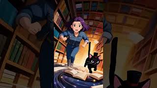 She Found a Secret Magic Bookshop… and Everything Changed 😱✨ #anime #shorts #englishstory