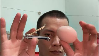 Raw egg peeling challenge : ASMR Live #175