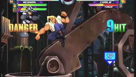 MvC2: Charlie Midscreen Relaunch to Crossfire combo