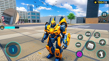 Bumblebee Multiple Transformation Jet Robot Car Game 2020 - Android Gameplay