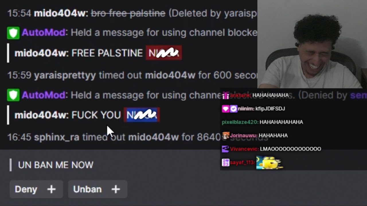 humzh goes through his twitch chat's unban requests, for the eighth time