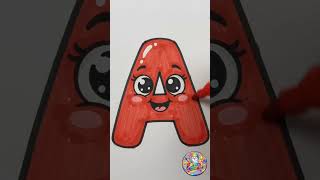 A for Apple 🍎 | ABC Learning for Kids #coloring #kidsvideo #abcforkids #asmr #funfillcolors