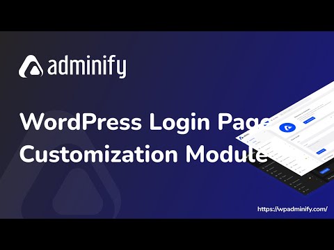 WordPress WP Admin Login Page Customizer Module by WP Adminify