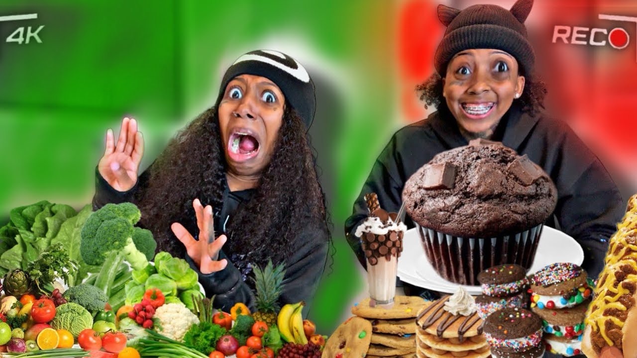 HEALTHY VS UNHEALTHY FOOD CHALLENGE WITH RKEMPIREE ❤️