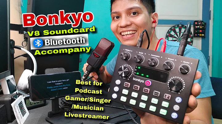 How to Setup Bonkyo V8 SoundCard With Bluetooth Accompany using Android Phone for Karaoke Livestream