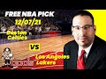 NBA Pick - Celtics vs Lakers Prediction, 12/7/2021, Best Bet Today, Tips & Odds | Docs Sports