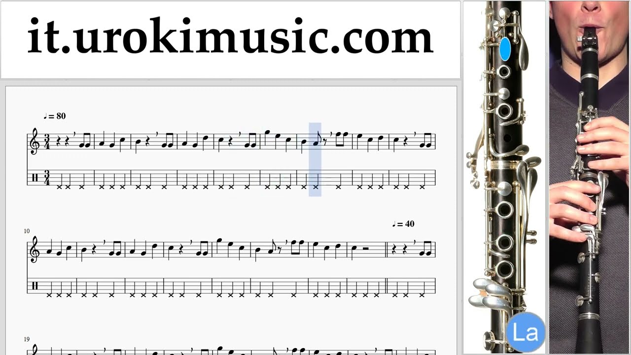 Lezioni Di Clarinetto Happy Birthday Tutorial Spartito Parte 2 Um B276 Youtube