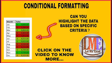 Conditional Formatting Part 1 for Beginners