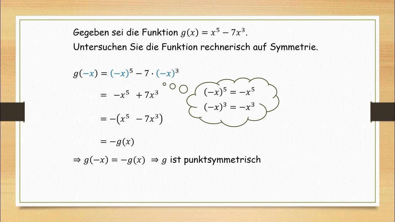 Symmetrie Von Ganzrationalen Funktionen www.youtube.com