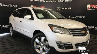 Used White 2016 Chevrolet Traverse LTZ Walkaround Review Fort McMurray Alberta