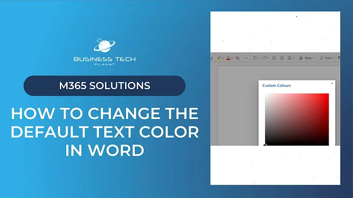 How to change the default text color in Word - in 1 minute!