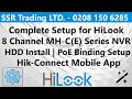 HiLook 8 Channel NVR-208MH-C/8P(E) NVR Unboxing HDD Installed and Step-by-Step Wizard Setup Guide