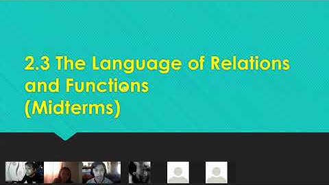 2.3 The Language of Relations and Functions (Part1)