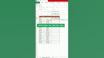 👉 how to Add title before name in excel