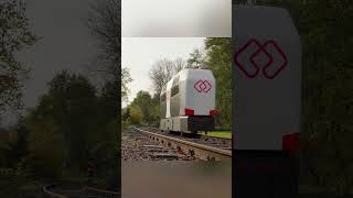 This booth drives on a single rail used for trains