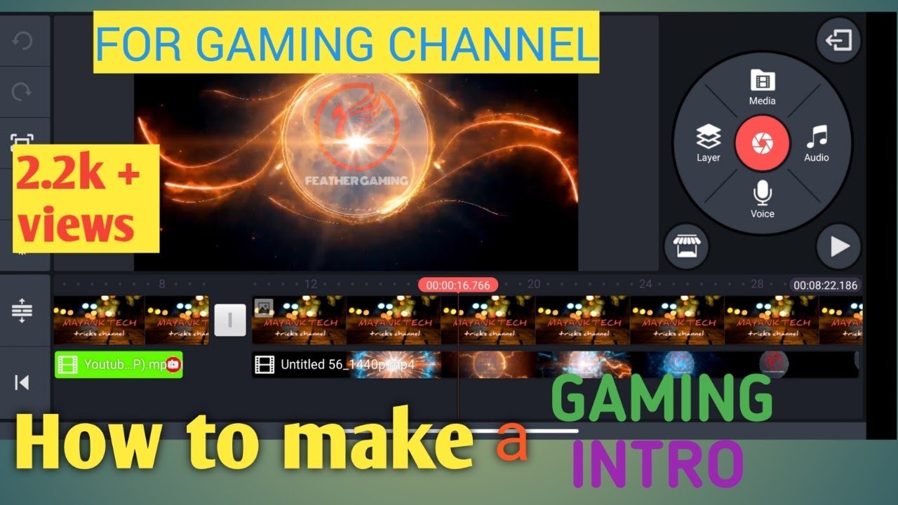#Mayanktech #intro How to make gaming intro for gaming channel || Kinmaster android ||by Mayank tech