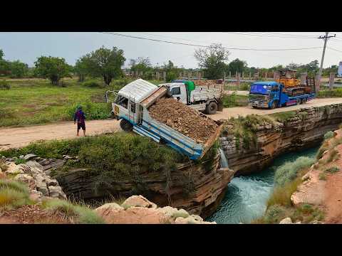 be careful the driver careless driving caused the 5tontruck to almost fall in water requiring rescue