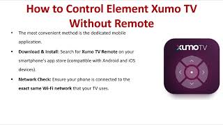 How to Control Element Xumo TV Without Remote – Phone Remote Apps & Button Workarounds screenshot 3