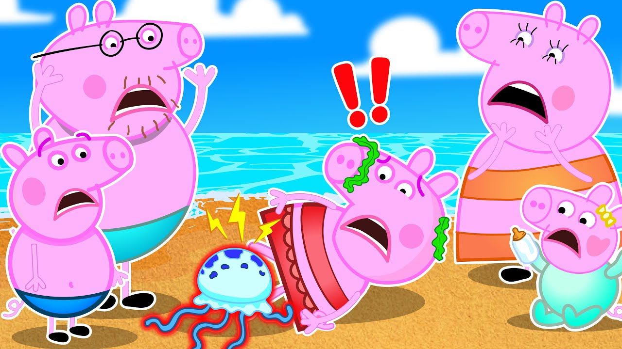 Пляжный день семьи Пеппы пошел совсем не так...