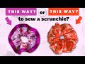 I found an interesting way to make a scrunchie plus how to make an oversized scrunchie