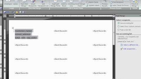 Mail Merge in Office 2010