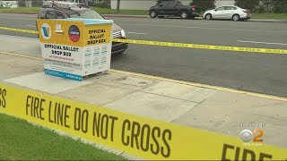 Ballot Drop Box Catches Fire In Baldwin Park; Arson Investigation Underway