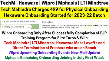 Wipro Onboarding in Q3 After PJP Training | MNCs Again Started Mass Layoff Termination Others Update