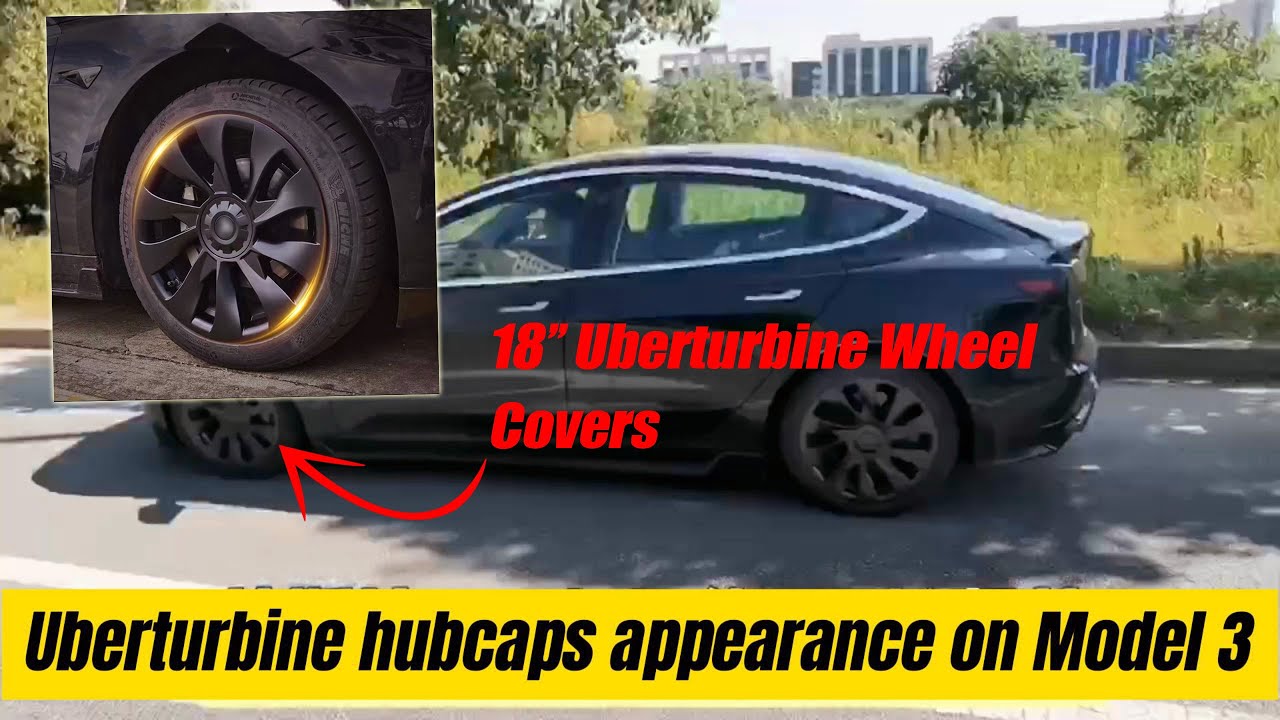 Uberturbine wheel covers appearance on Model 3 18'' wheels