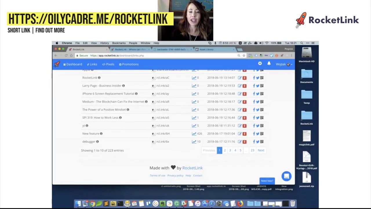 Pixel Your Audience Without a Web Site using Rocketlink URL Shortner | Demo Included