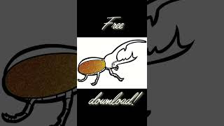 Golden! Hercules beetle coloring pages free! #Shorts
