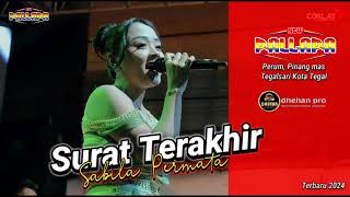 Surat Terakhir Sabila Permata  New Pallapa Terbaru Tegalsari Kota Tegal dhehan 