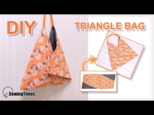 DIY Origami Bag | 삼각 에코백 만들기 | Triangle Bag Tutorial with Lining | Fabric bag making [sewingtimes]