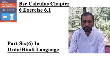 Bsc Calculus Chapter 6 exercise 6.1, Lecture 6  of conic sections
