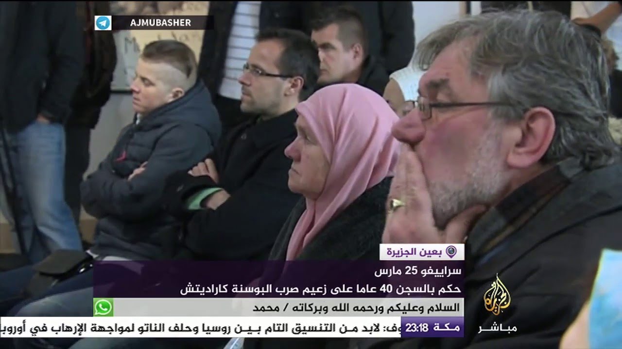 سراييفو .. حكم بالسجن ٤٠ عاما على زعيم صرب البوسنة كاراديتش