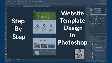 Website Template Design  in Photoshop - ( Part 1 )