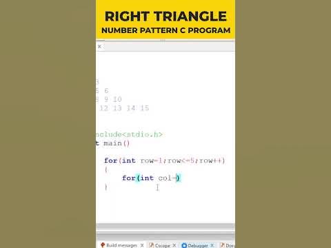 C pattern program 1 23 456 78910 - YouTube