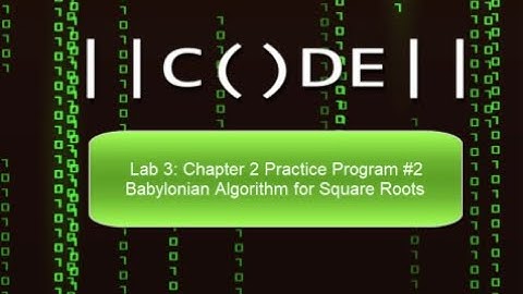 Babylonian Algorithm