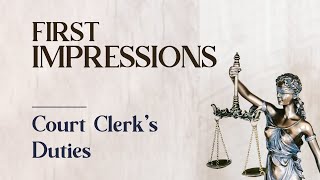 11 - Court Clerk Duties