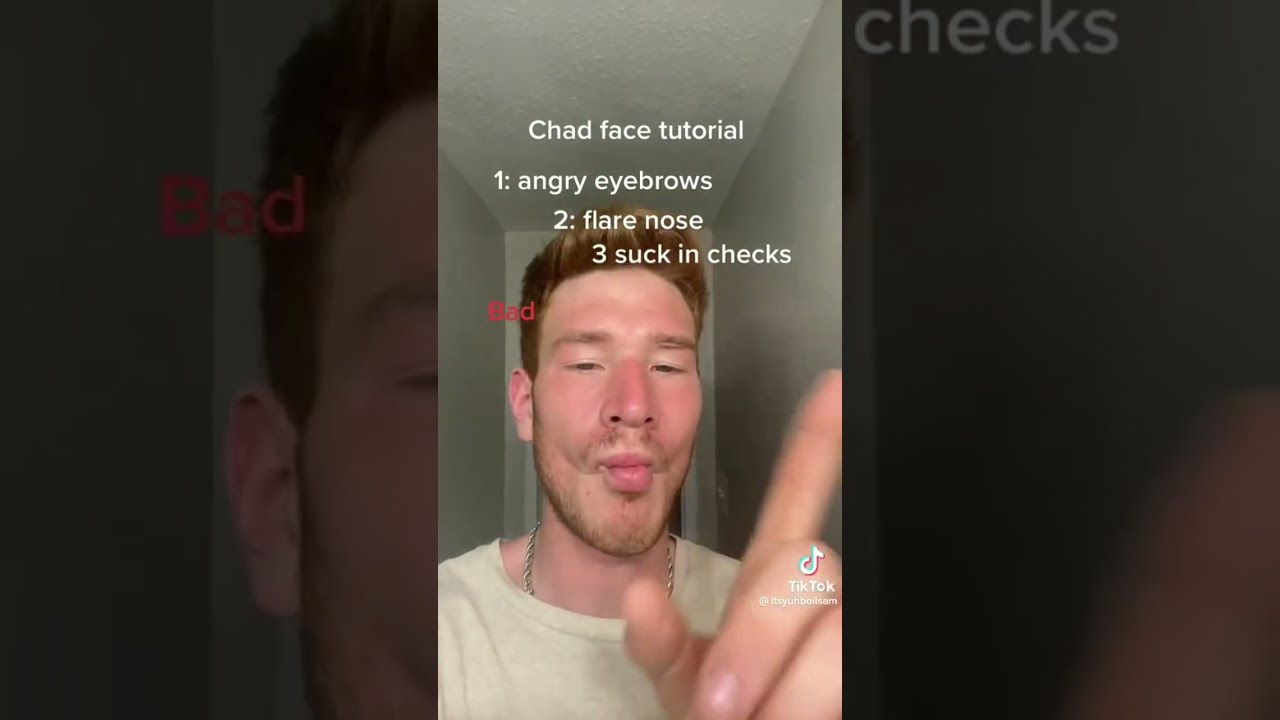 how to do the Chad Face. 😎 official tiktok tutorial. #shorts