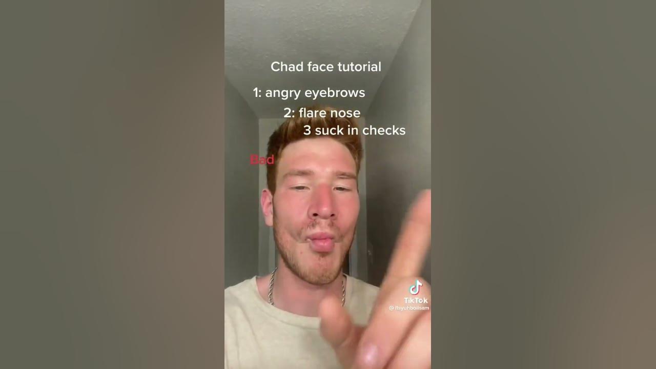 how to do the Chad Face. 😎 official tiktok tutorial. #shorts