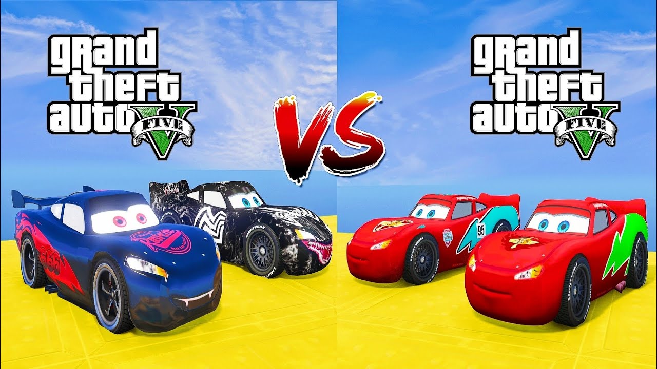 Lightning McQueen Team Vs Evil McQueen Team In GTA 5 Who Will Win The Challenges?